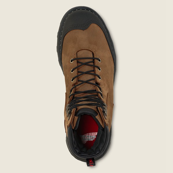 Botas de Seguridad Red Wing Hombre Marrom/Negros - Burnside - 8-Inch Waterproof Toe - 687-OUWASK